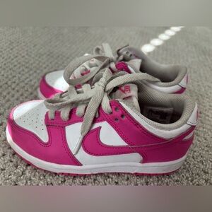 Nike Kids Pink and White Sneakers